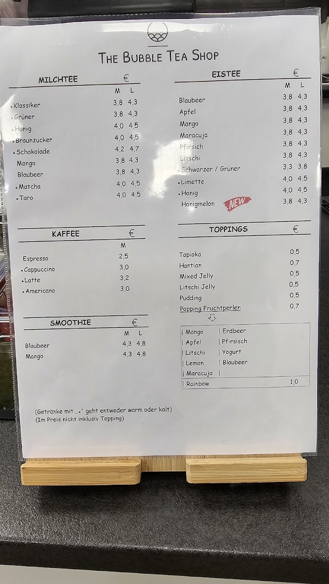 The Bubble Tea Shop Plauen Photo Menu 1