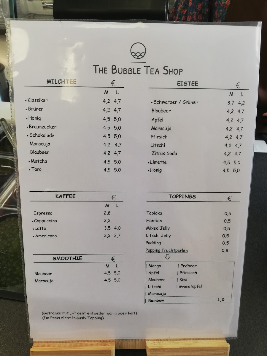 The Bubble Tea Shop Plauen Photo Menu 2