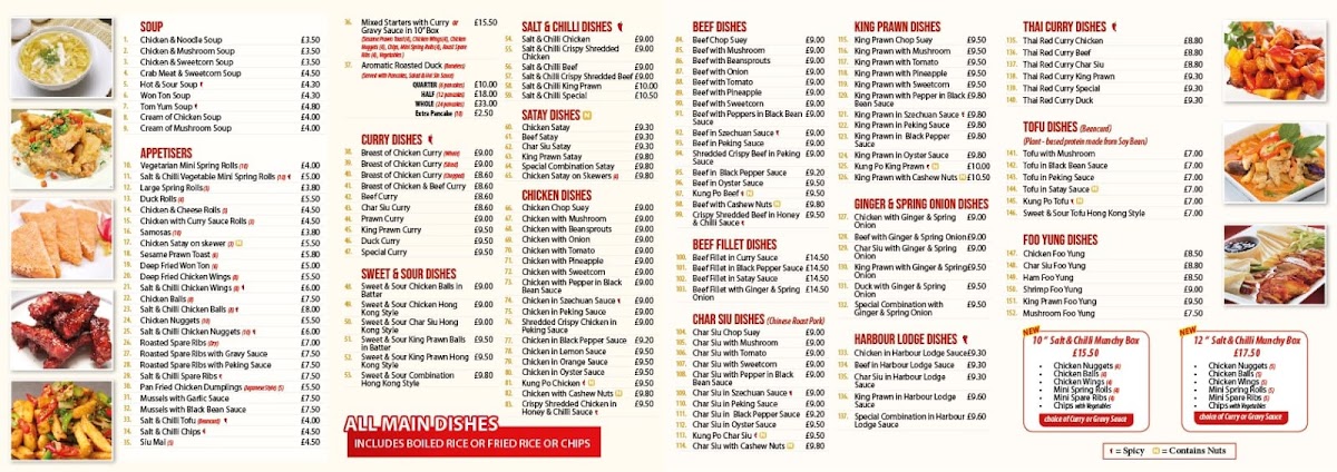 The Harbour Chinese Takeaway Photo Menu 1