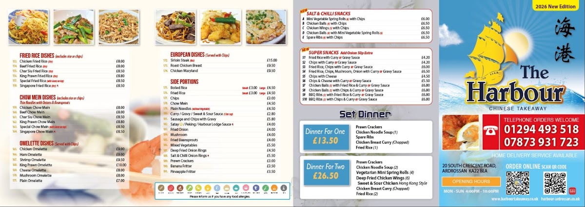 The Harbour Chinese Takeaway Photo Menu 2