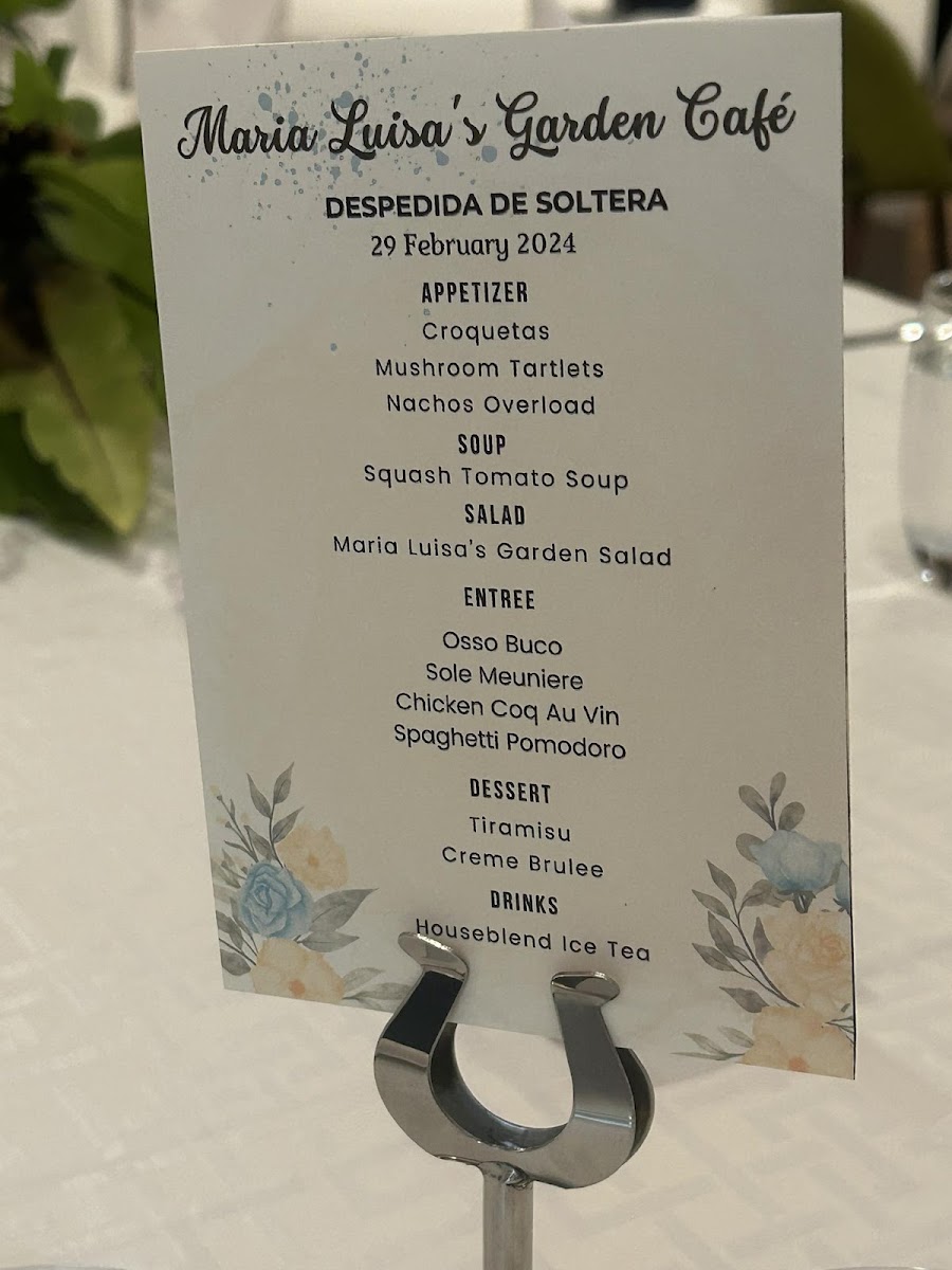 Maria Luisa's Garden Cafe Photo Menu 10