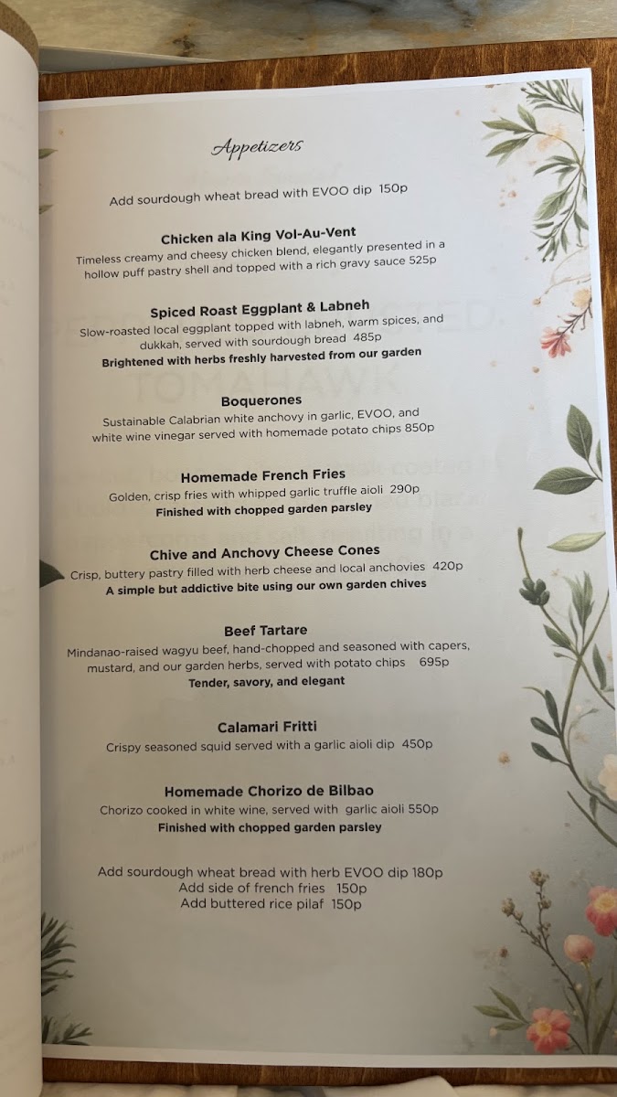 Maria Luisa's Garden Cafe Photo Menu 2