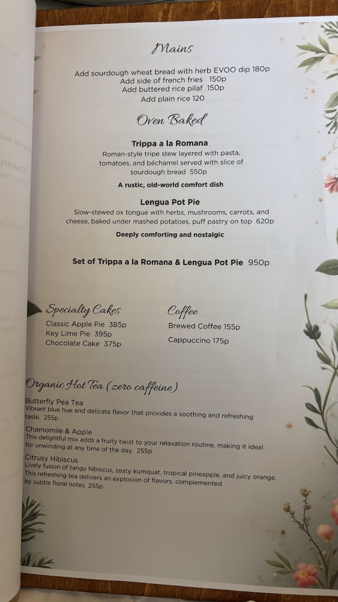 Maria Luisa's Garden Cafe Photo Menu 3