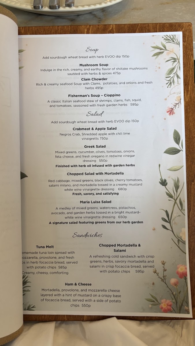 Maria Luisa's Garden Cafe Photo Menu 4