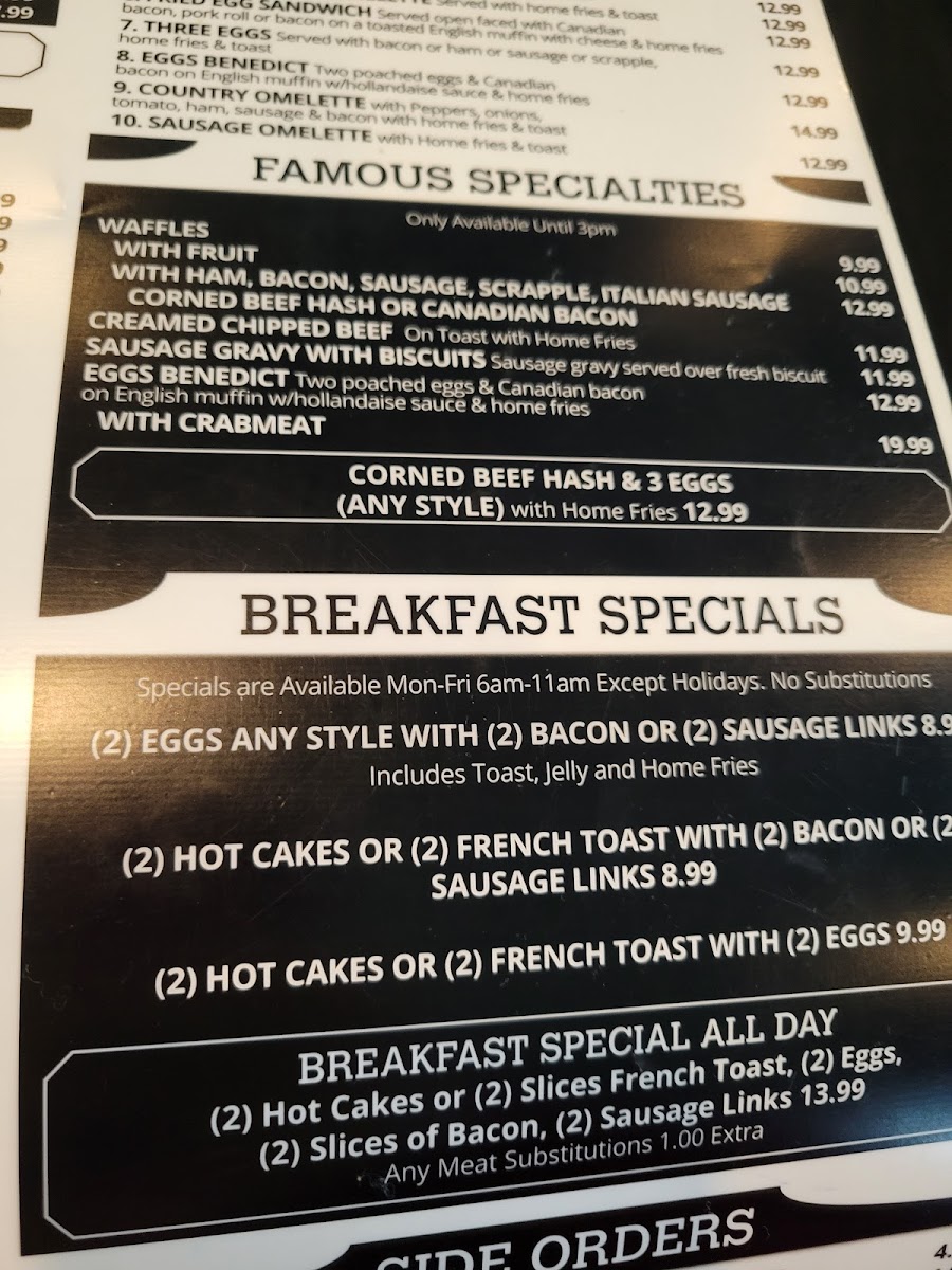 Easton Diner Photo Menu 2