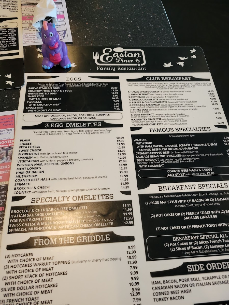Easton Diner Photo Menu 4