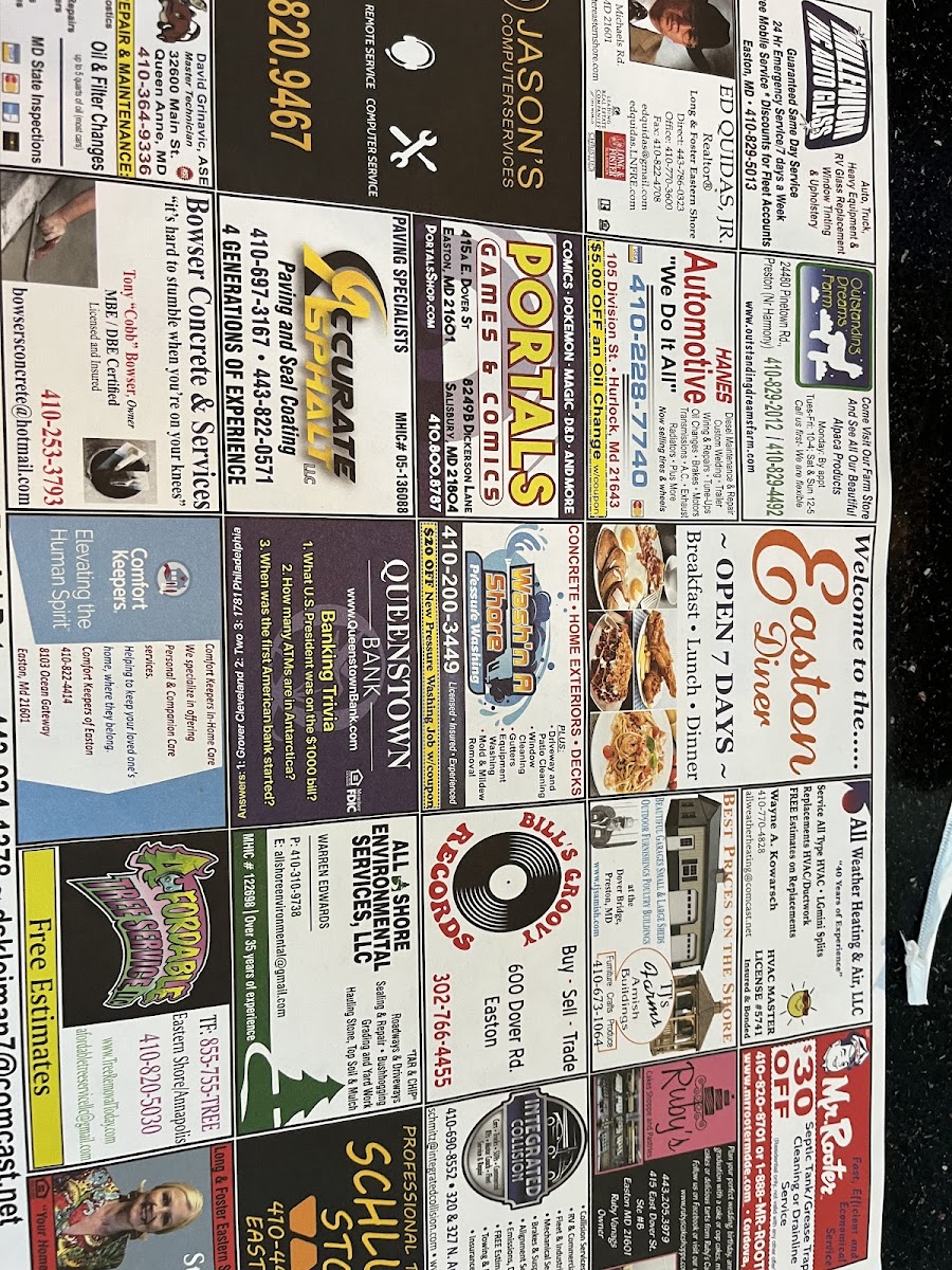 Easton Diner Photo Menu 8