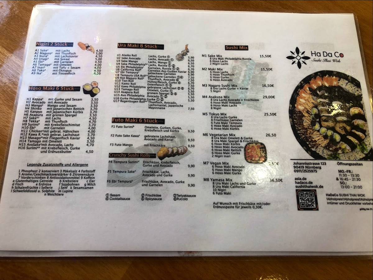 Sushi & Thai Wok Photo Menu 3