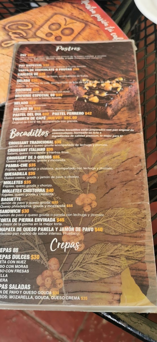 Café 88 Cafetería sucursal carretera Photo Menu 7