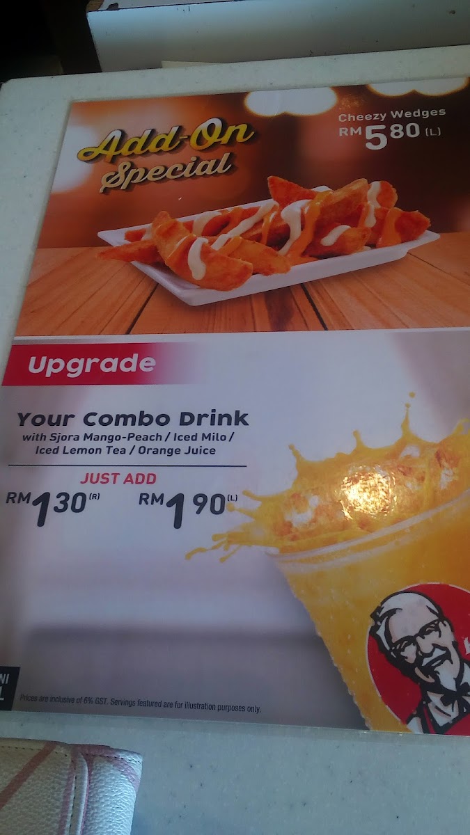 KFC Sulaman Drive Thru Photo Menu 2