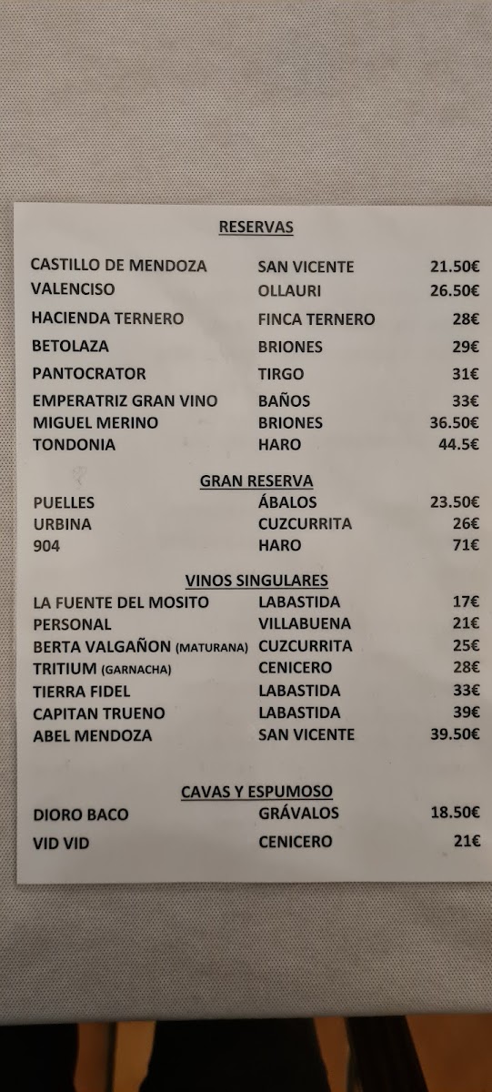 El Trujal del Abuelo Photo Menu 1