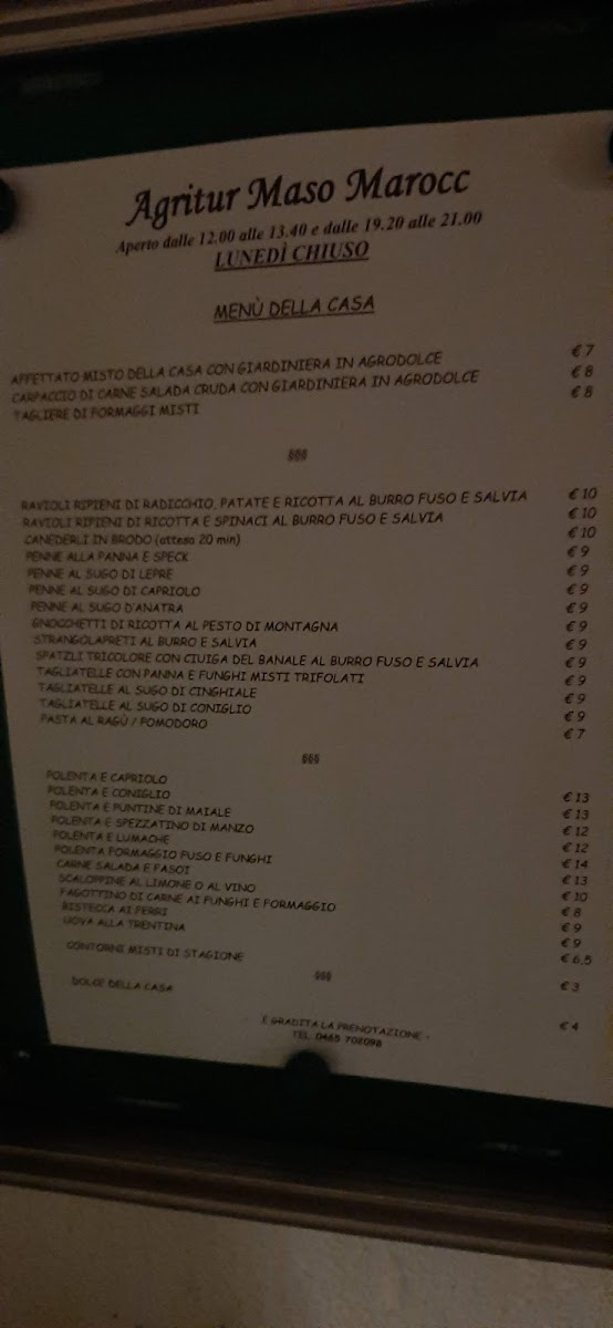 Agritur Maso Marocc Photo Menu 3