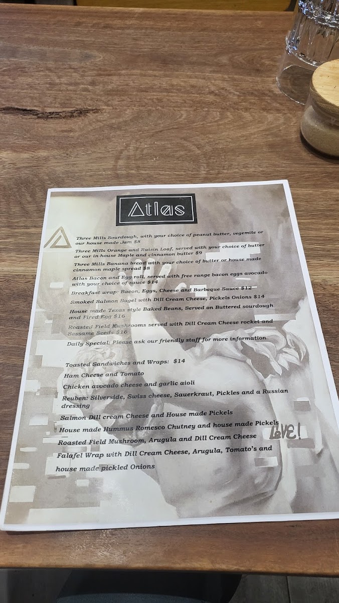 Atlas Cafe Photo Menu 1