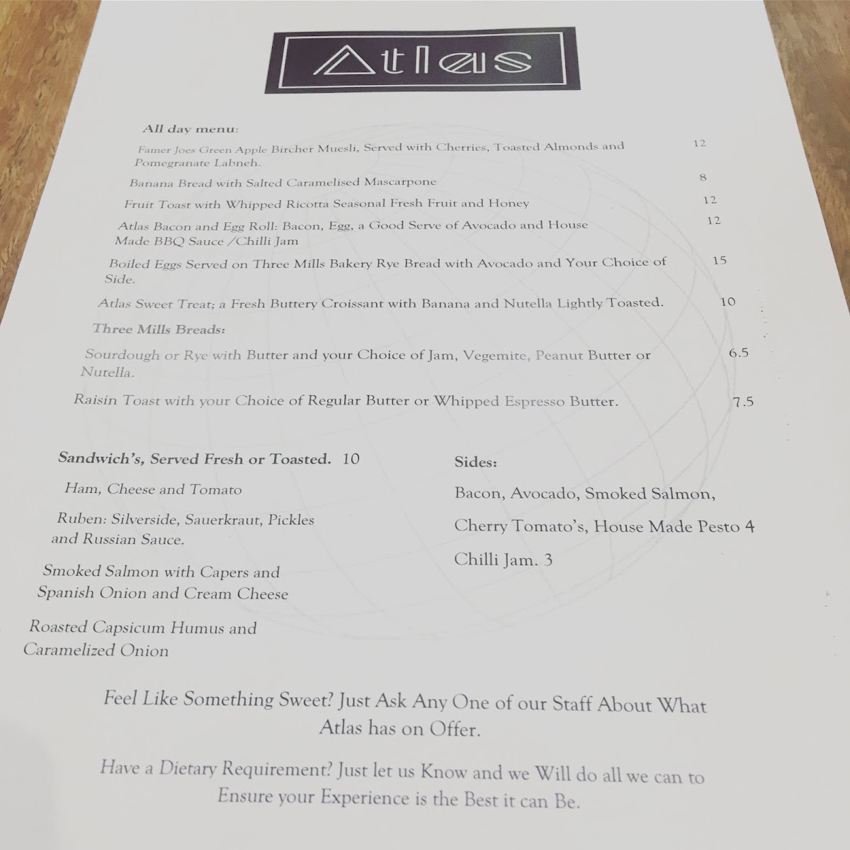 Atlas Cafe Photo Menu 7