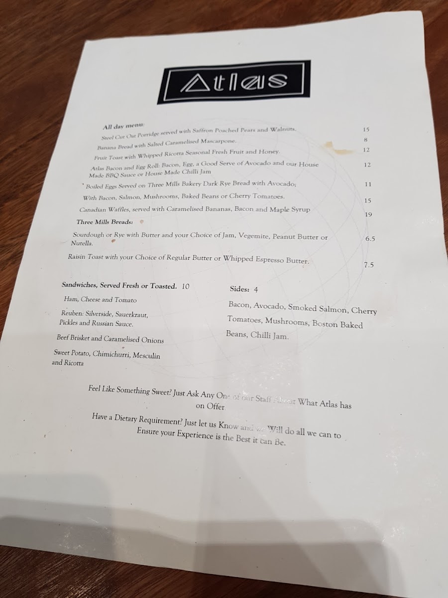 Atlas Cafe Photo Menu 9