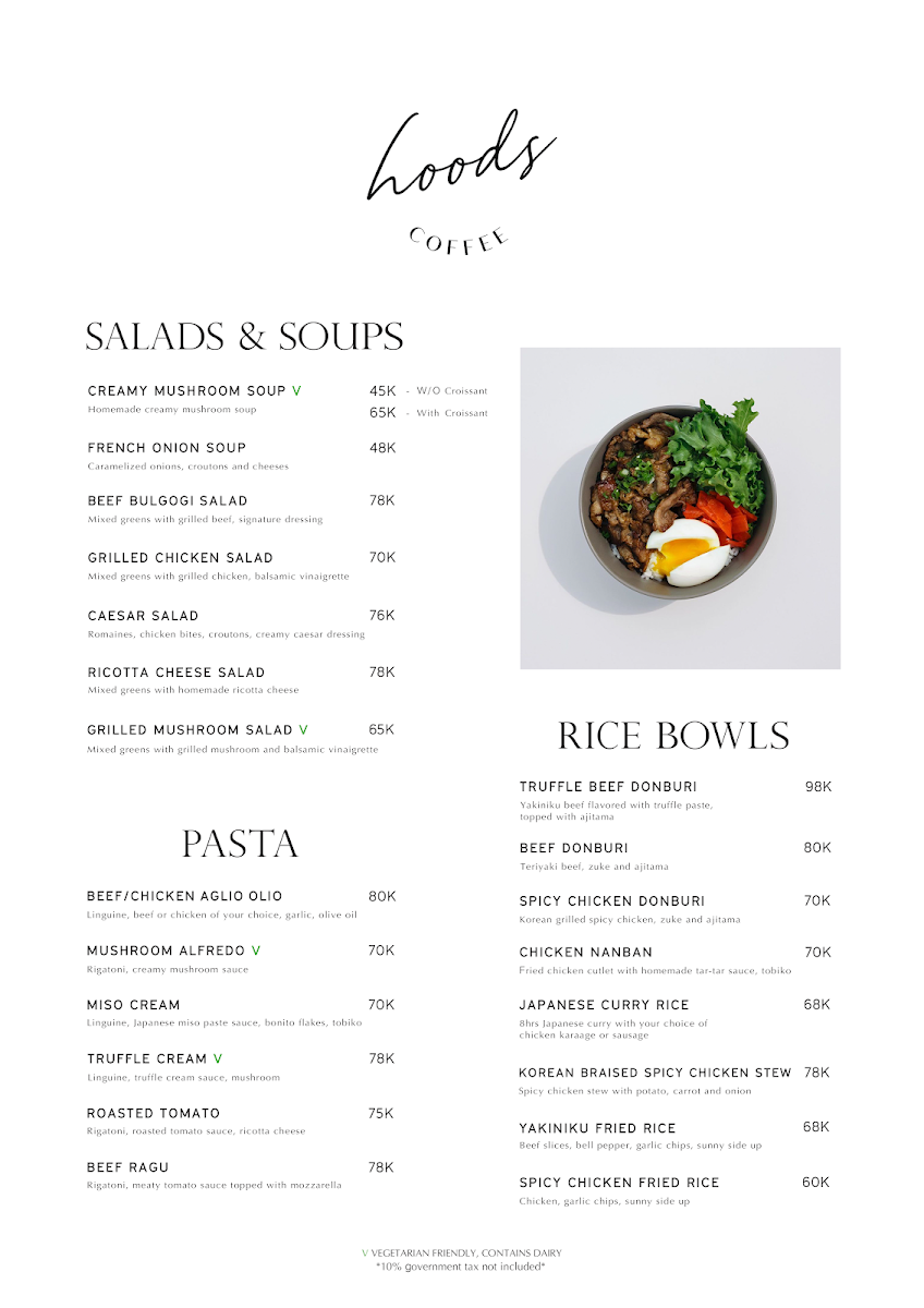 Hoods Coffee Photo Menu 10