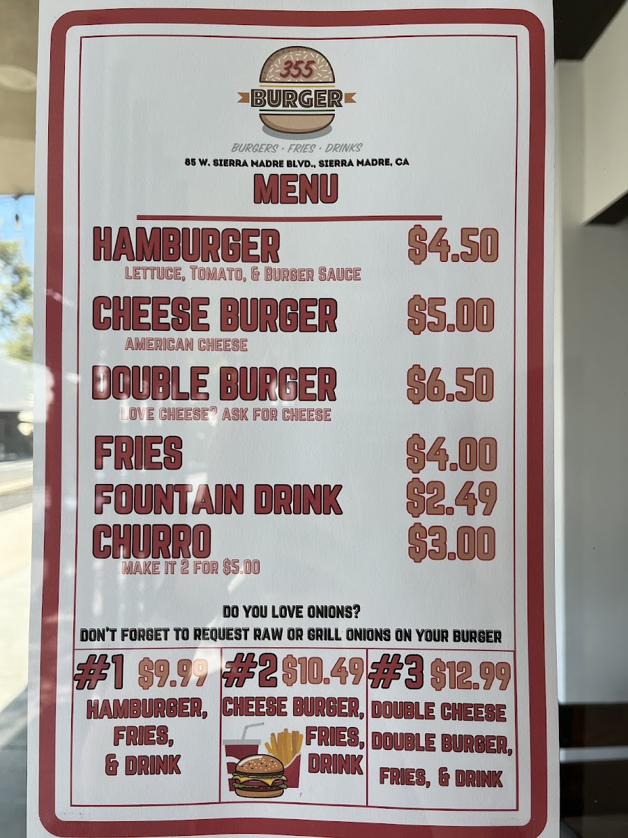 355 Burger Photo Menu 2