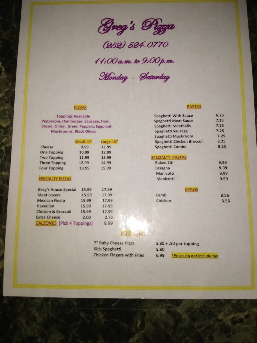 Greg's Pizza Photo 4