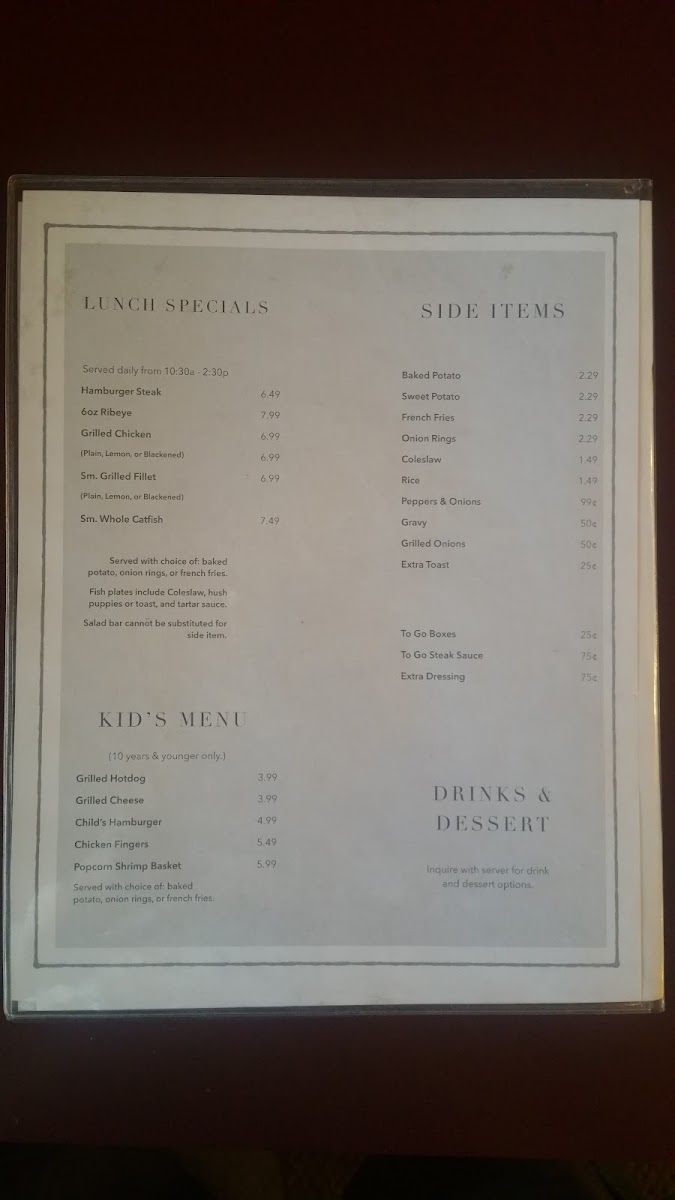 Crossroad's Steak & Grill Photo Menu 3