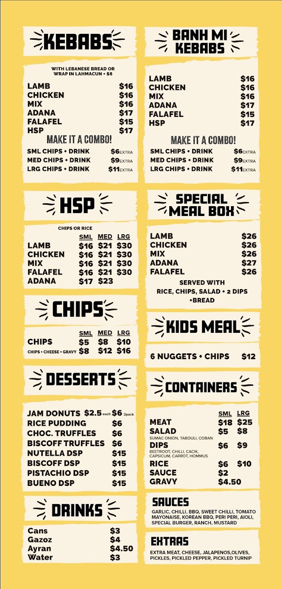 Ozzi's Kebabs Photo Menu 1