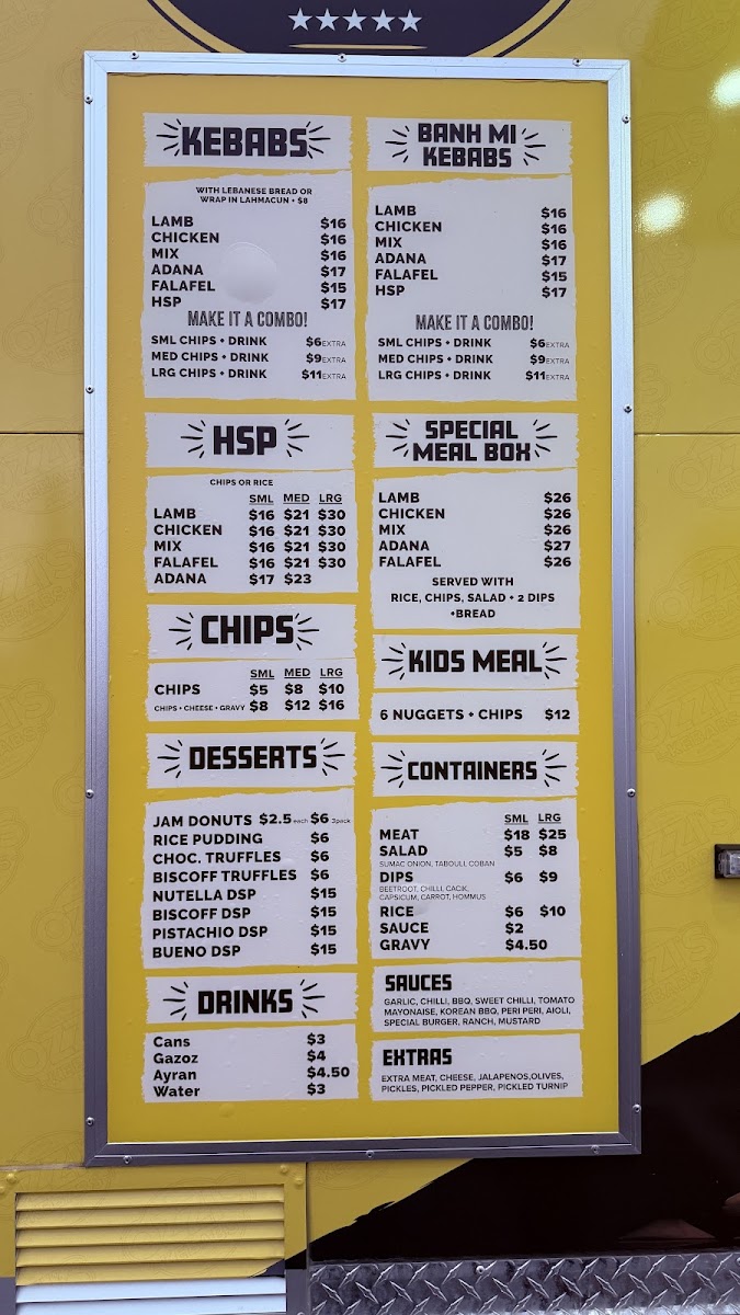 Ozzi's Kebabs Photo Menu 2