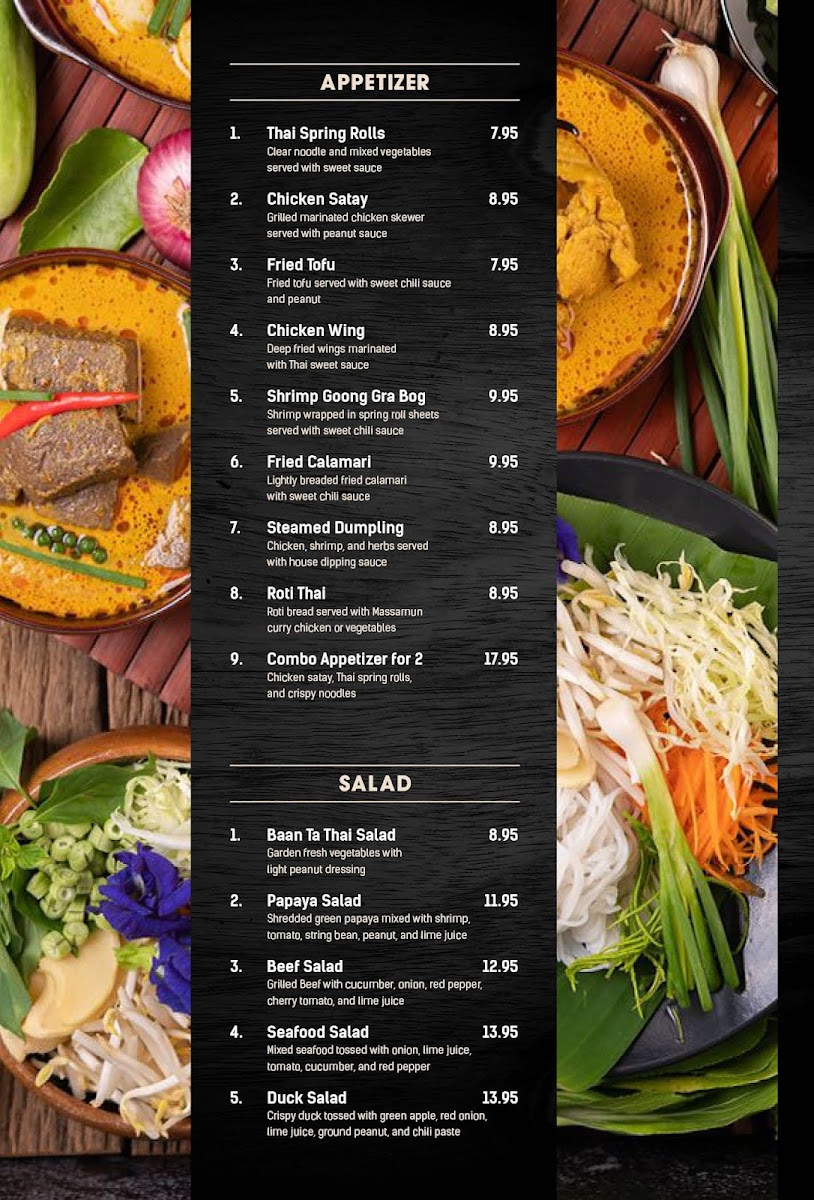 Baan Ta Thai Cuisine Photo Menu 3