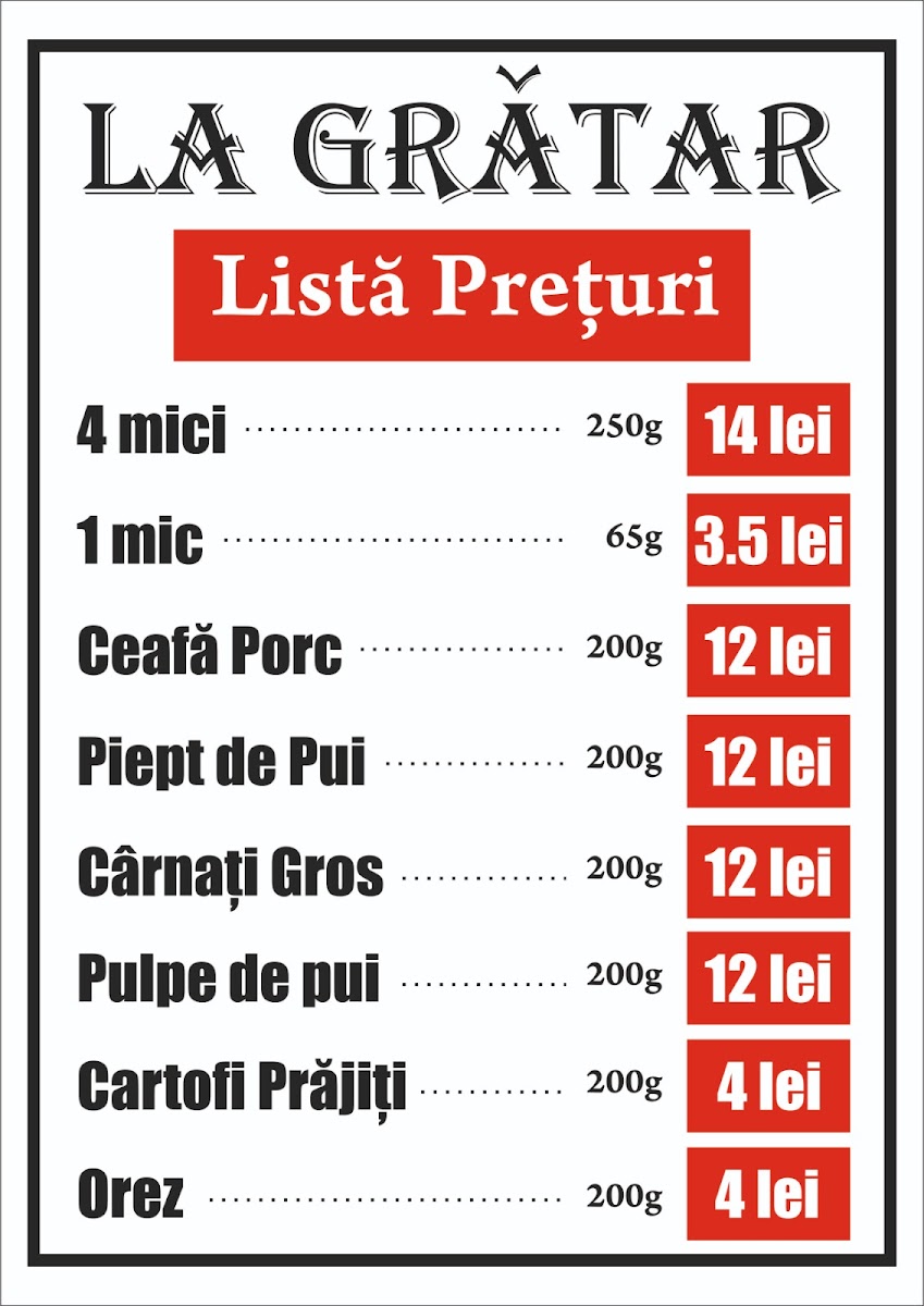 La Grătar Photo Menu 2