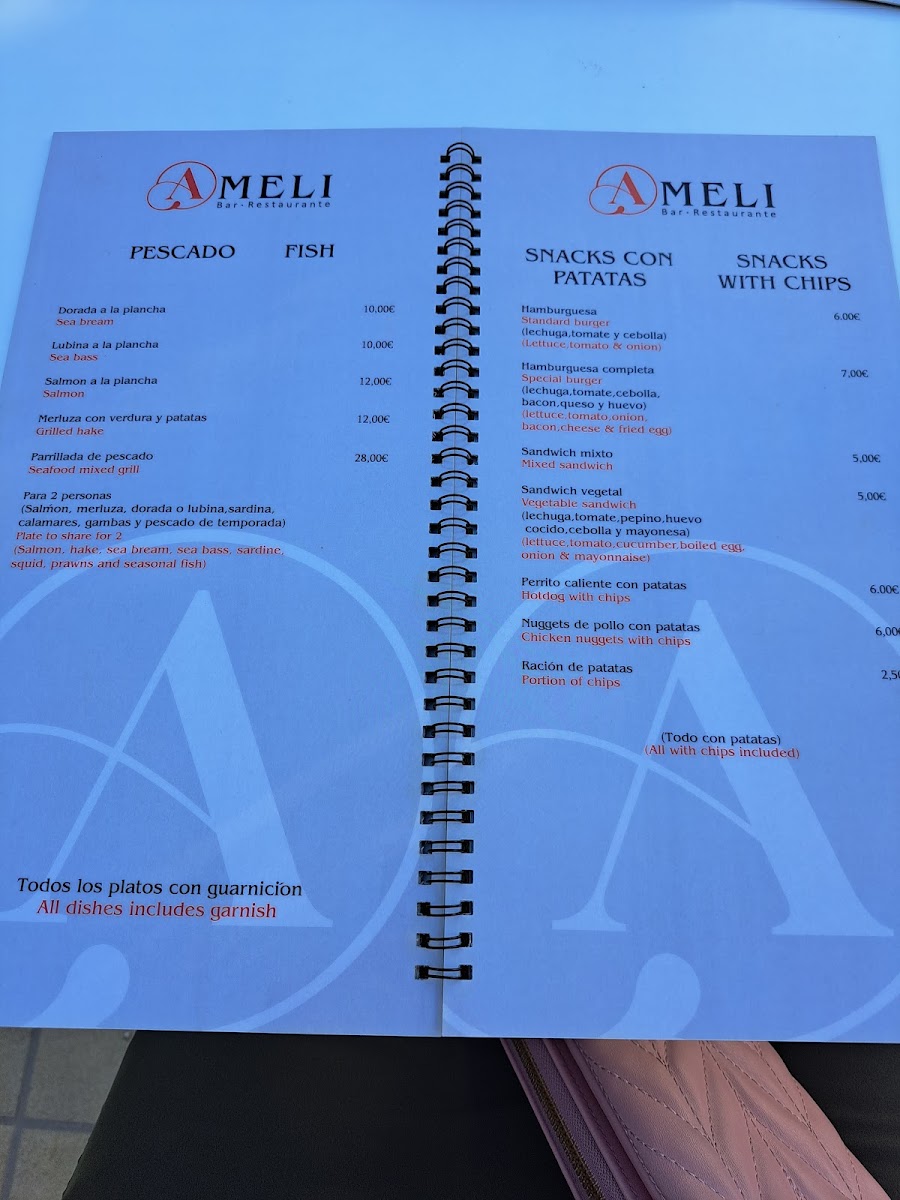 Ameli Bar Restaurante Photo Menu 1