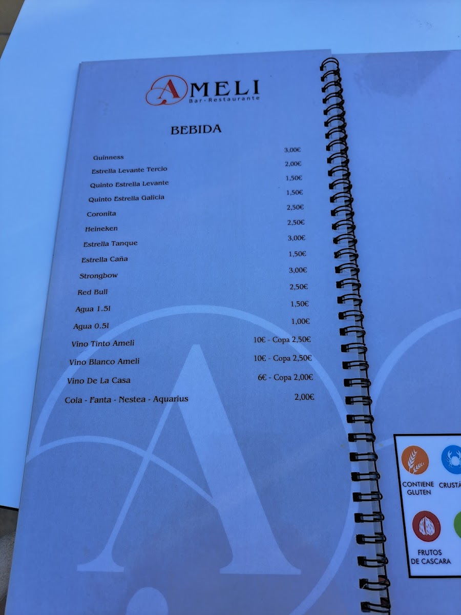 Ameli Bar Restaurante Photo Menu 3