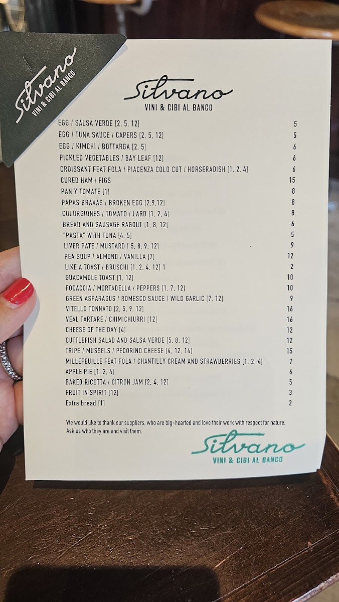 Silvano Vini e Cibi Al Banco Photo Menu 7