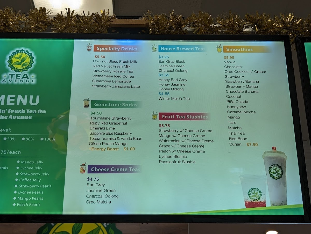 Tea Avenue Photo Menu 2