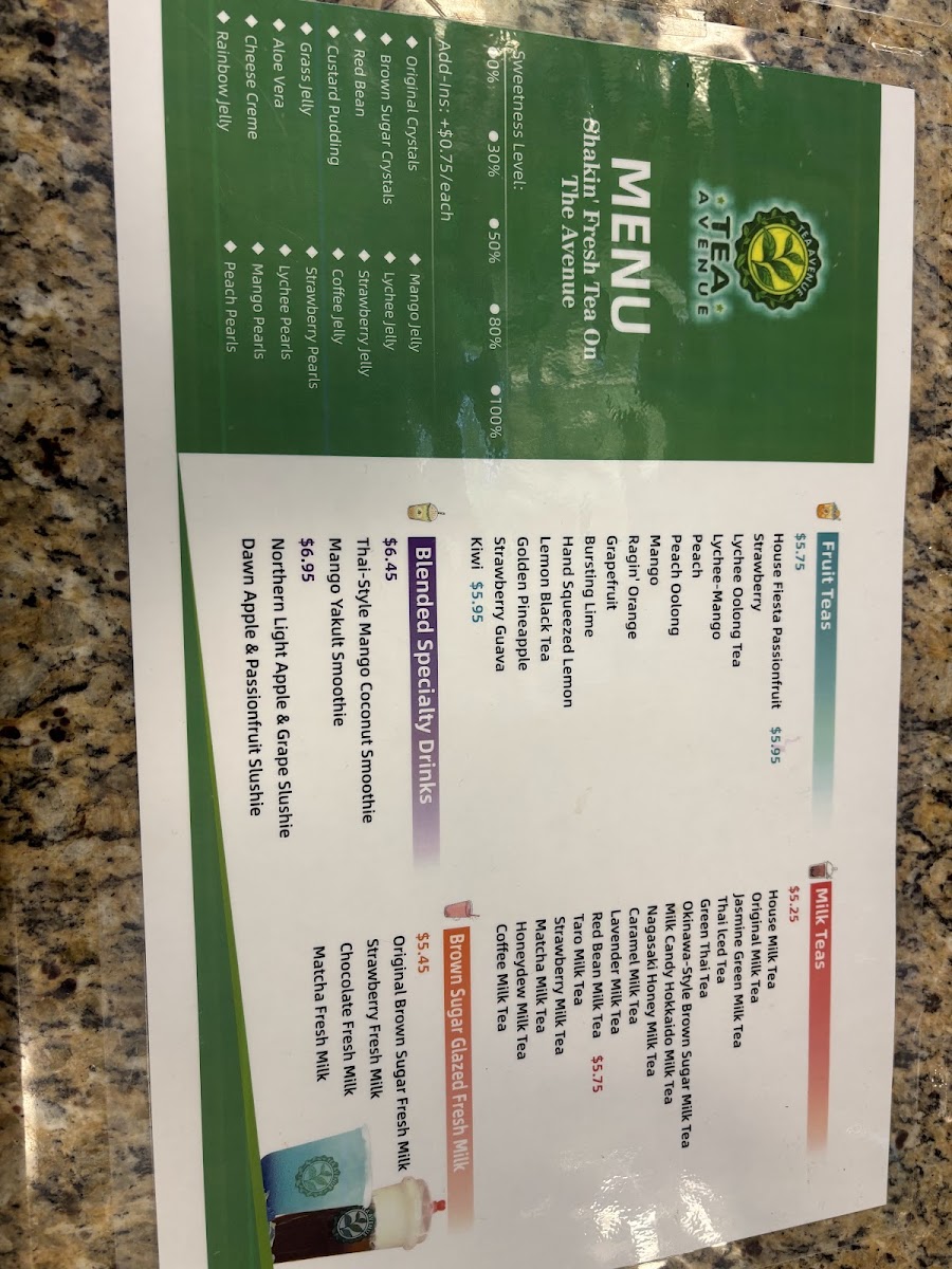 Tea Avenue Photo Menu 5