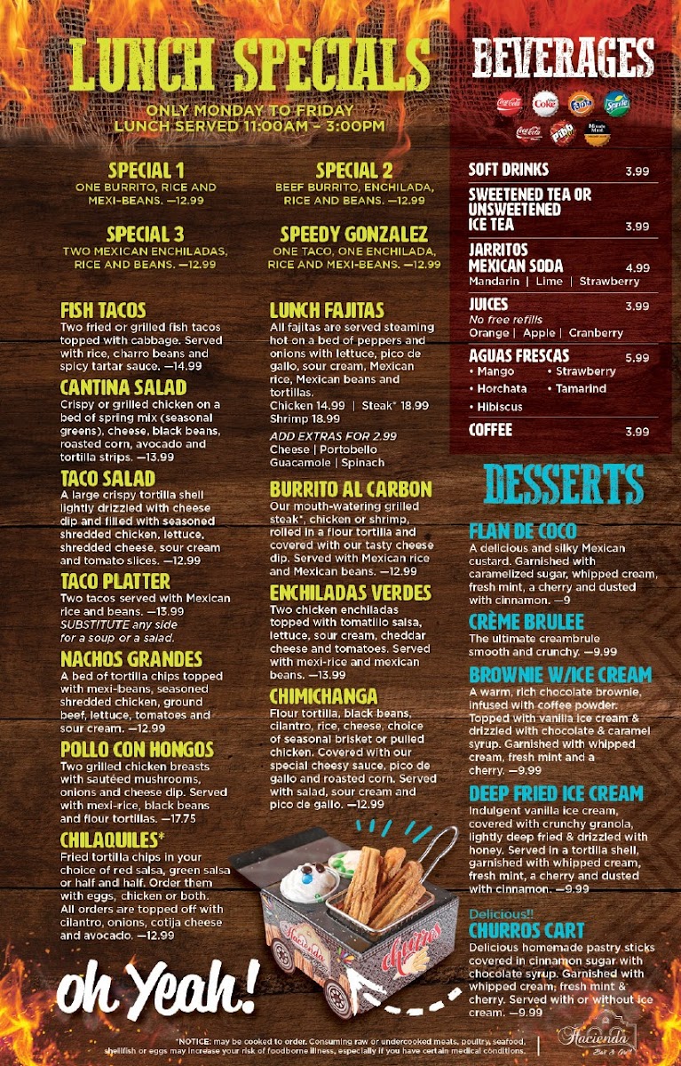 Hacienda Bar & Grill Photo Menu 3