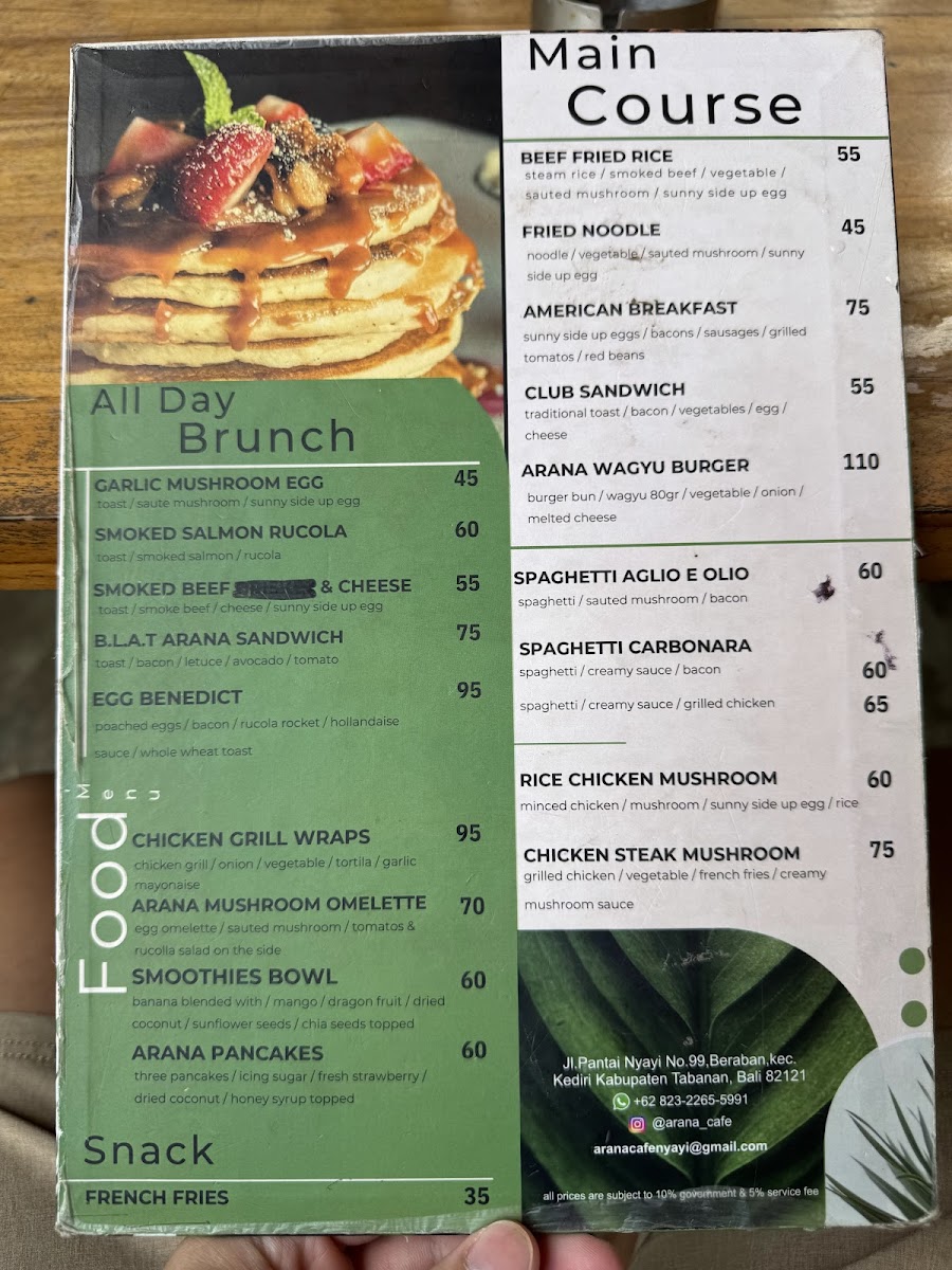 Arana Cafe Photo Menu 3