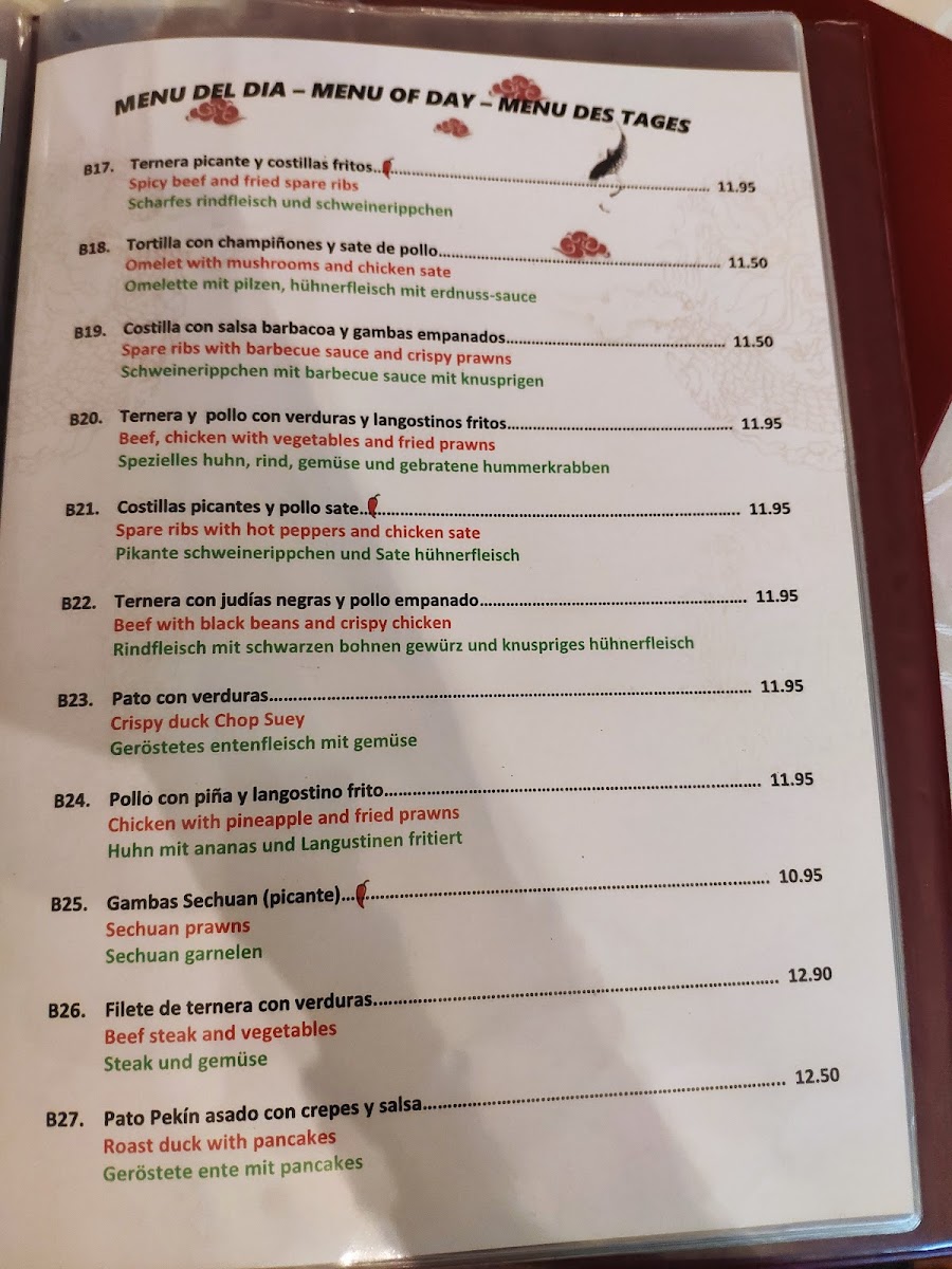Restaurante Chino Wan Yuan Photo Menu 3