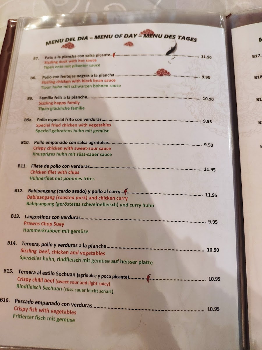Restaurante Chino Wan Yuan Photo Menu 9