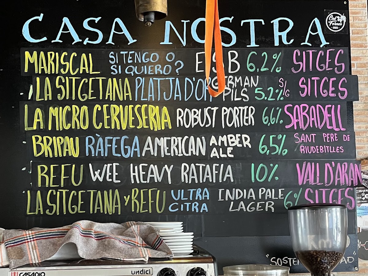Casa Nostra Photo Menu 2