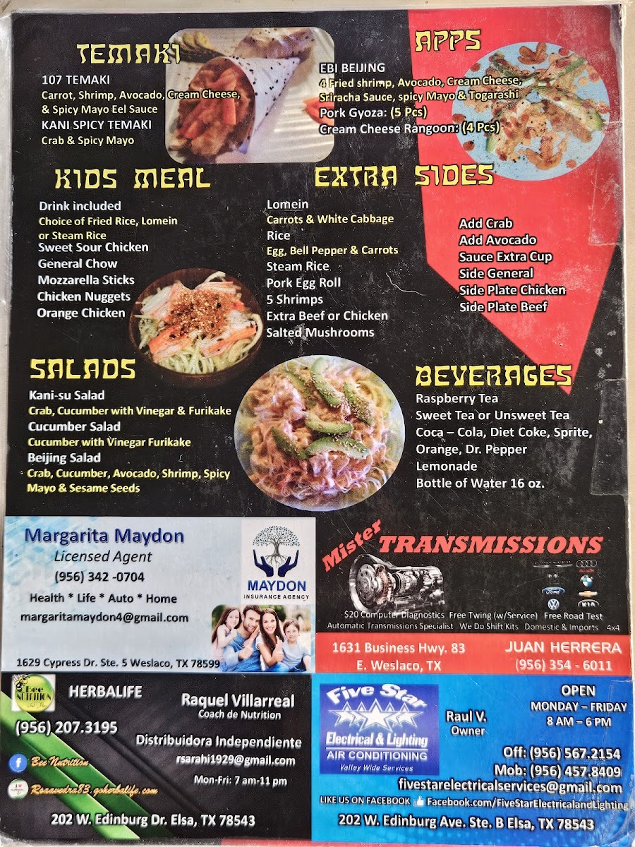 Beijing Express Photo Menu 2