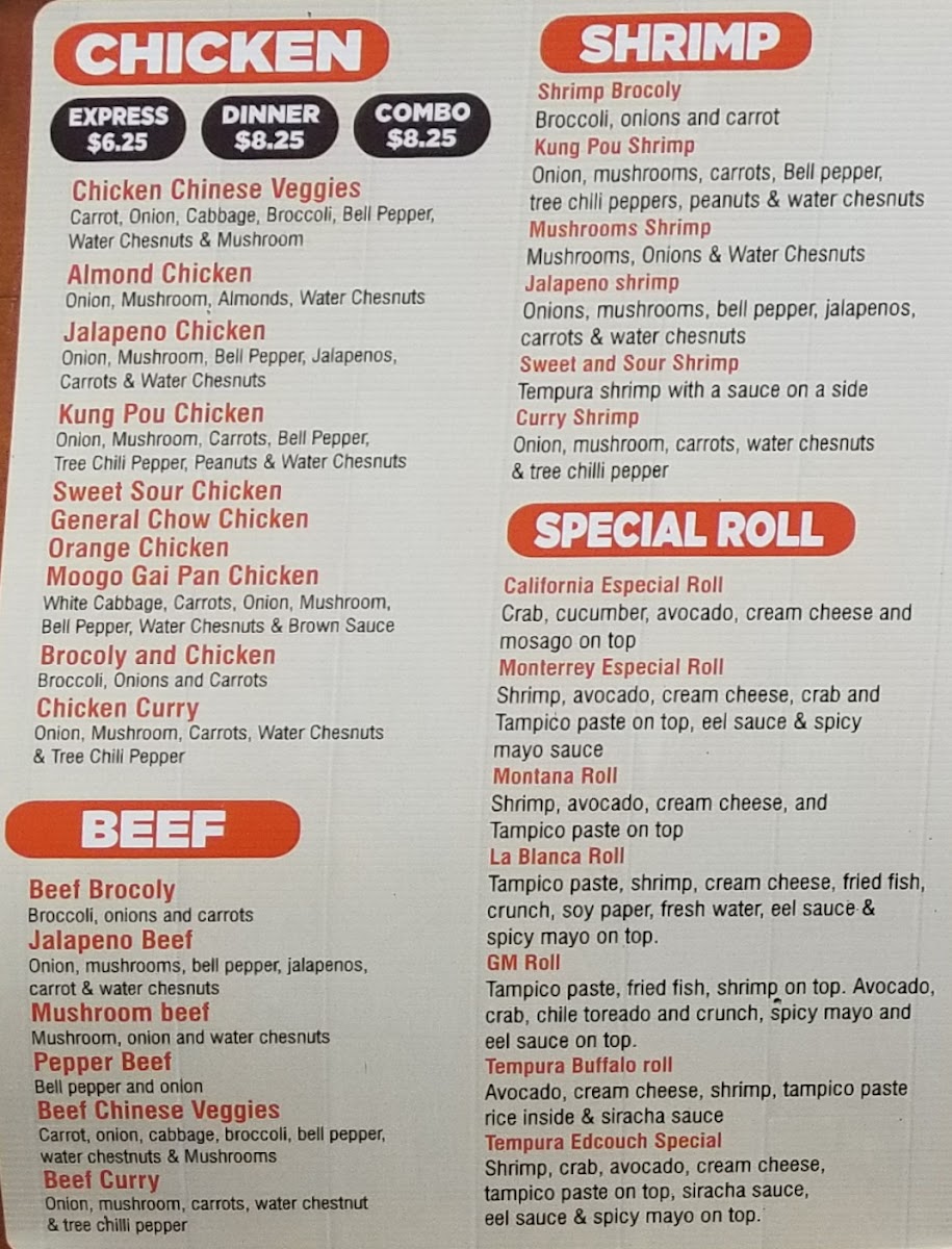 Beijing Express Photo Menu 7