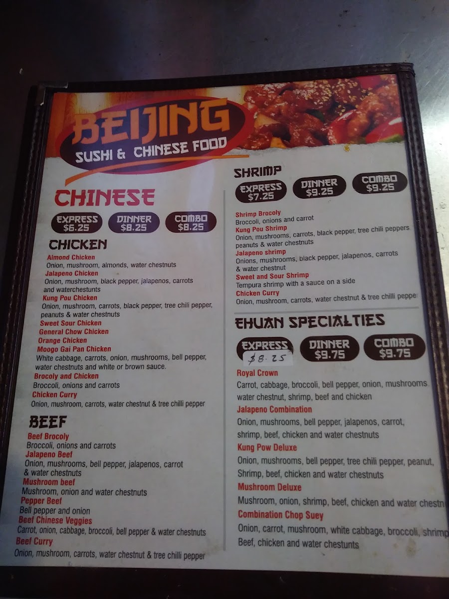 Beijing Express Photo Menu 9