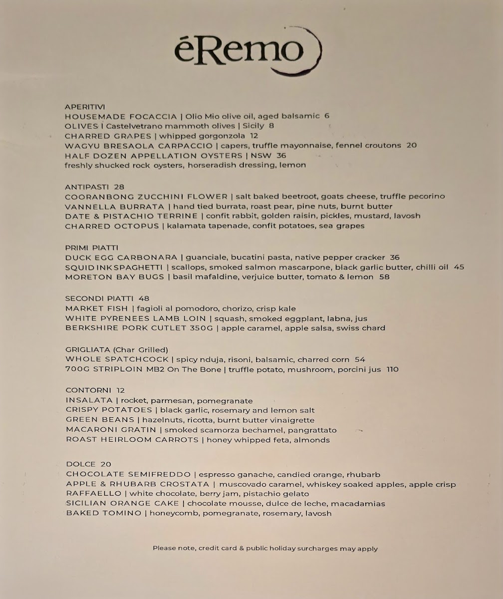 éRemo Restaurant & Bar Photo Menu 1