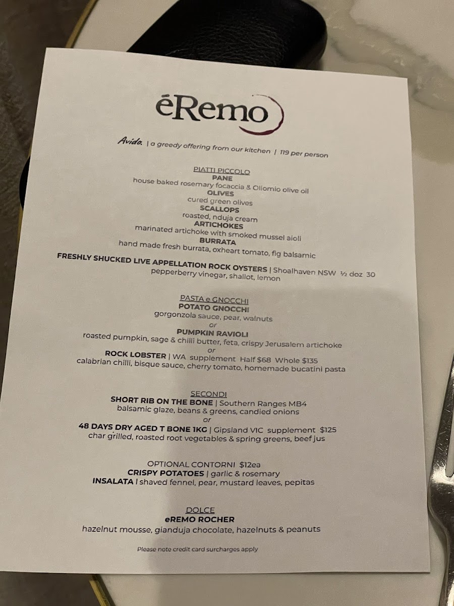 éRemo Restaurant & Bar Photo Menu 10