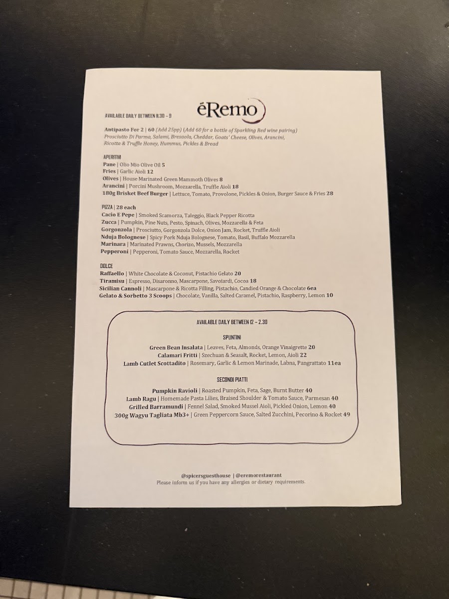 éRemo Restaurant & Bar Photo Menu 6