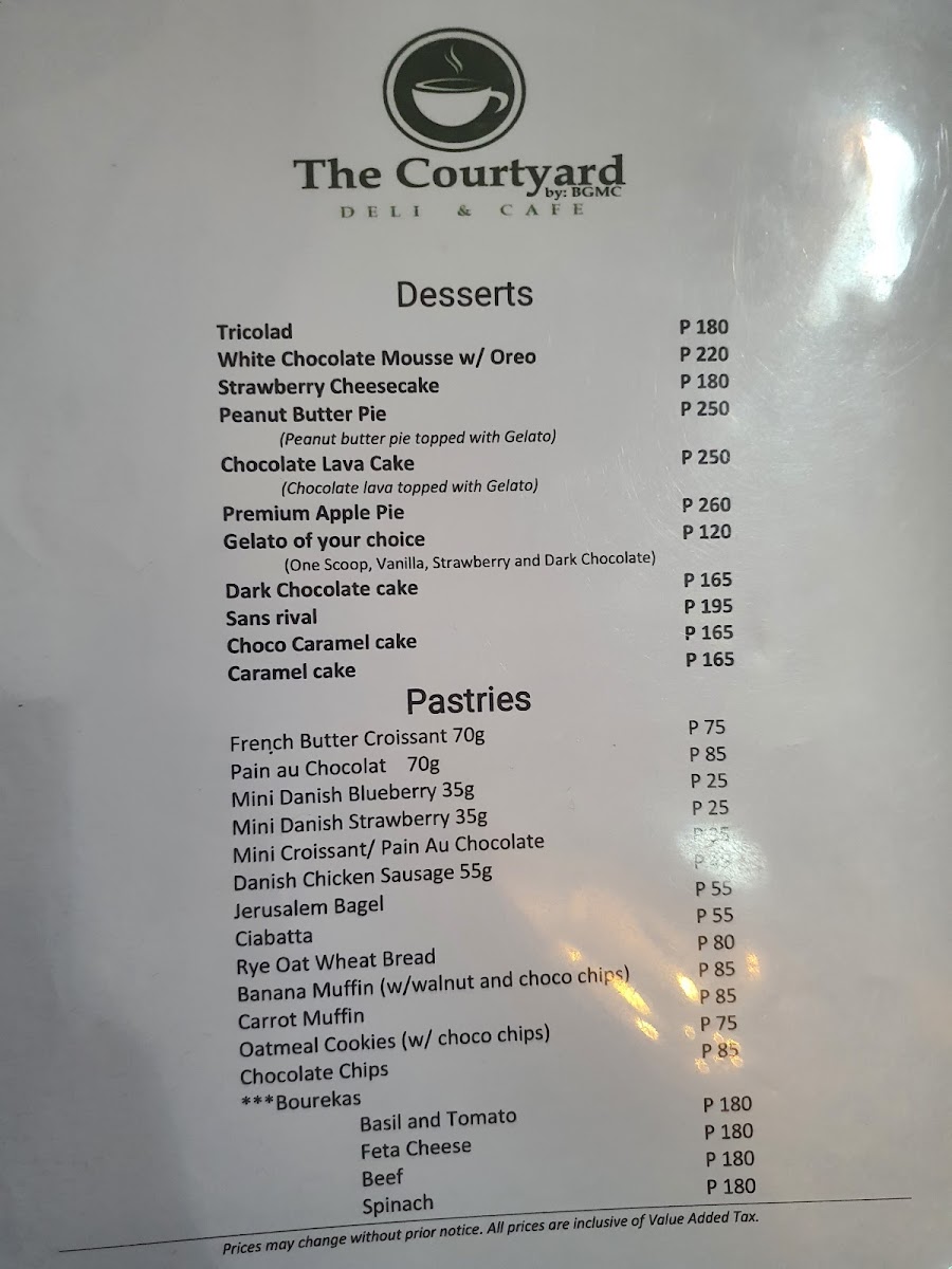 The Courtyard by BGMC Deli & Cafe Photo Menu 3