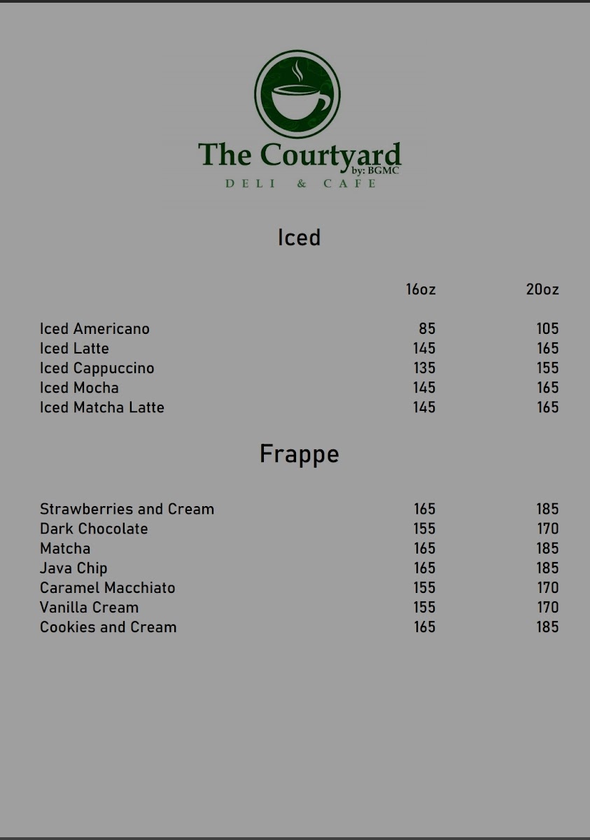 The Courtyard by BGMC Deli & Cafe Photo Menu 8
