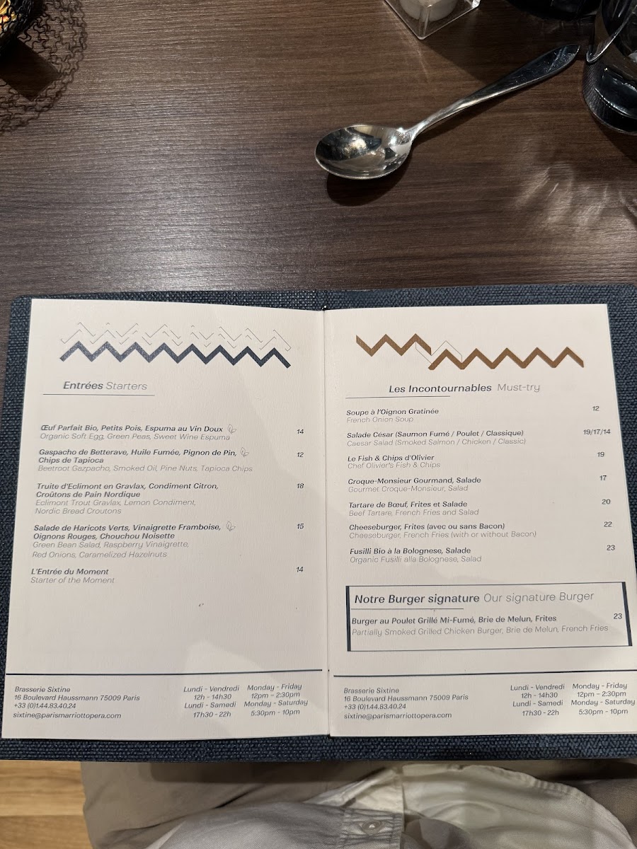 Brasserie Sixtine Photo Menu 5