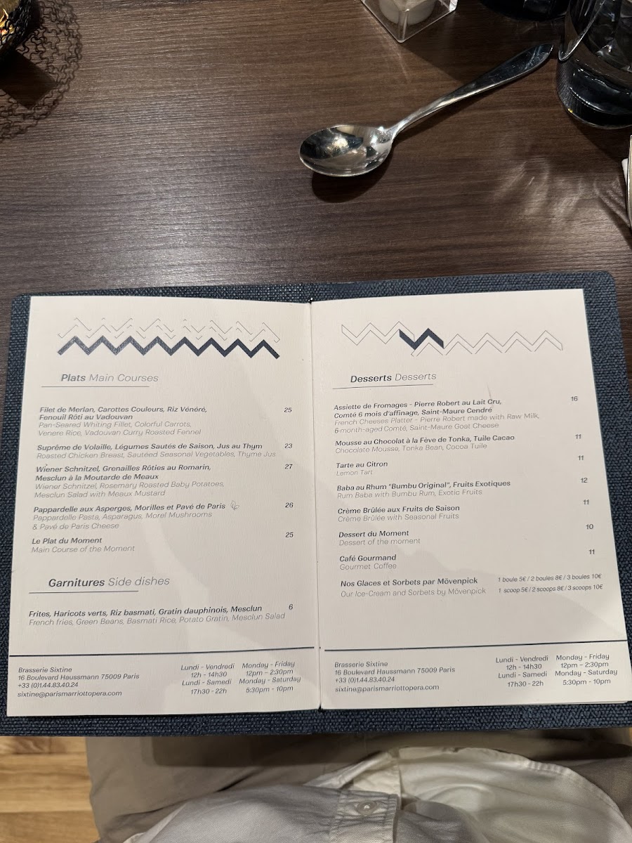 Brasserie Sixtine Photo Menu 6