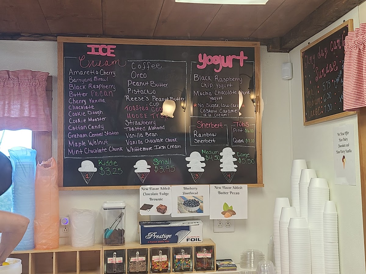 Whittemore Ice Cream Photo Menu 2