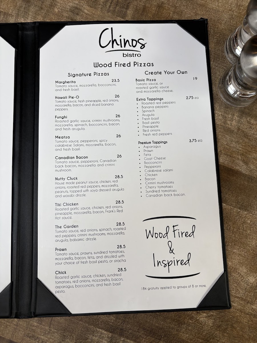 Chino's Bistro Photo Menu 2