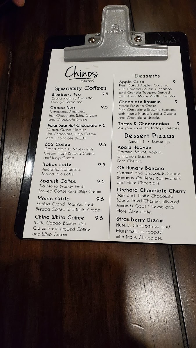 Chino's Bistro Photo Menu 4